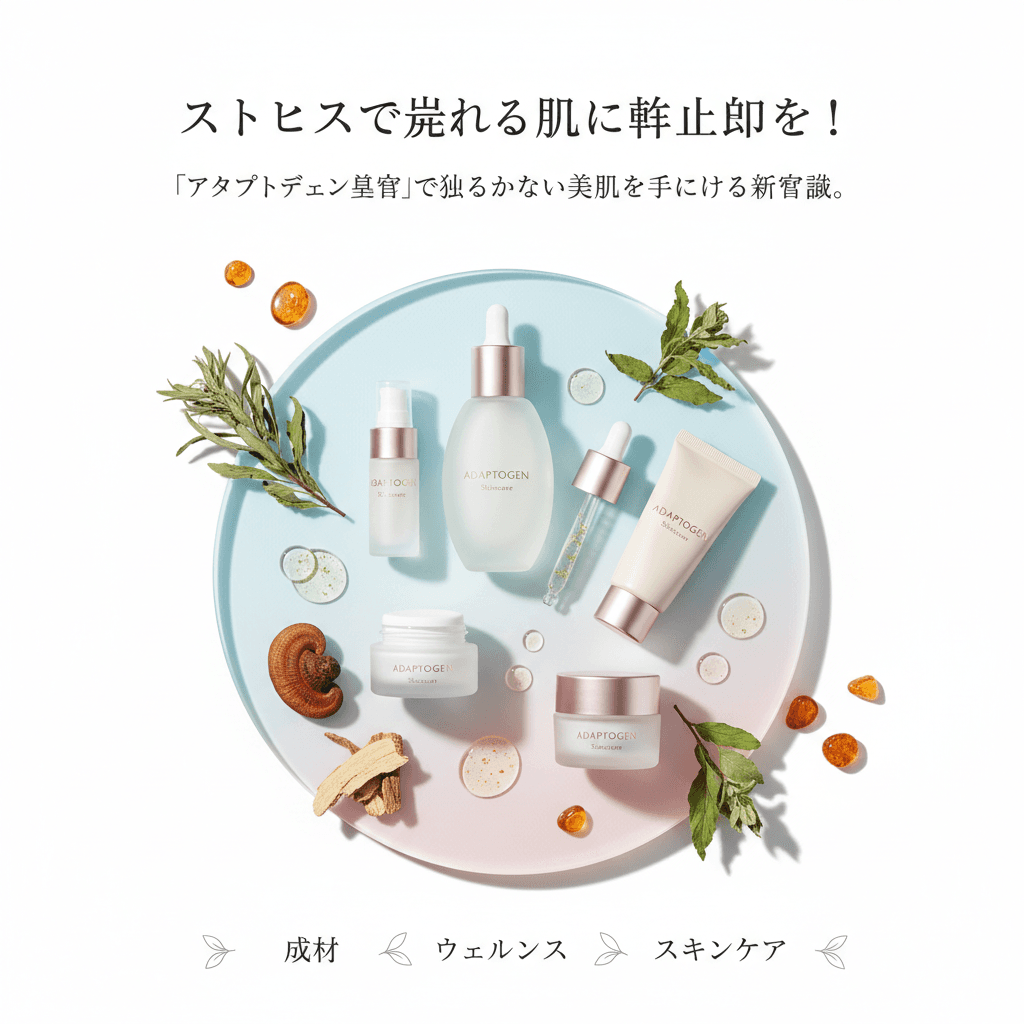 ストレスで荒れる肌に終止符を！「アダプトジェン美容」で揺るがない美肌を手に入れる新常識
