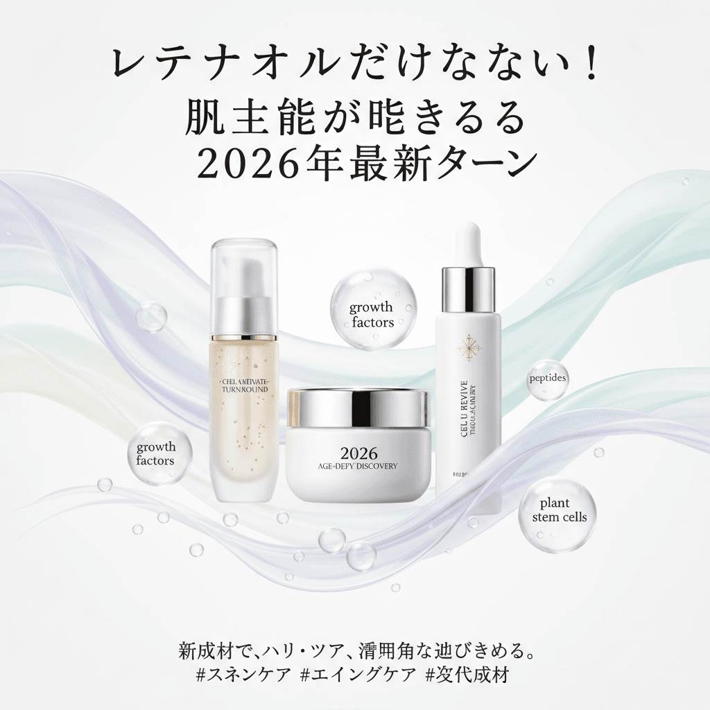 レチノールだけじゃない！肌細胞が目覚める2026年最新ターンオーバー促進術