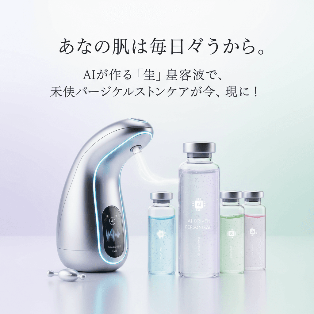 あなたの肌は毎日違うから。AIが作る「生」美容液で、未来のパーソナルスキンケアが今、現実に！