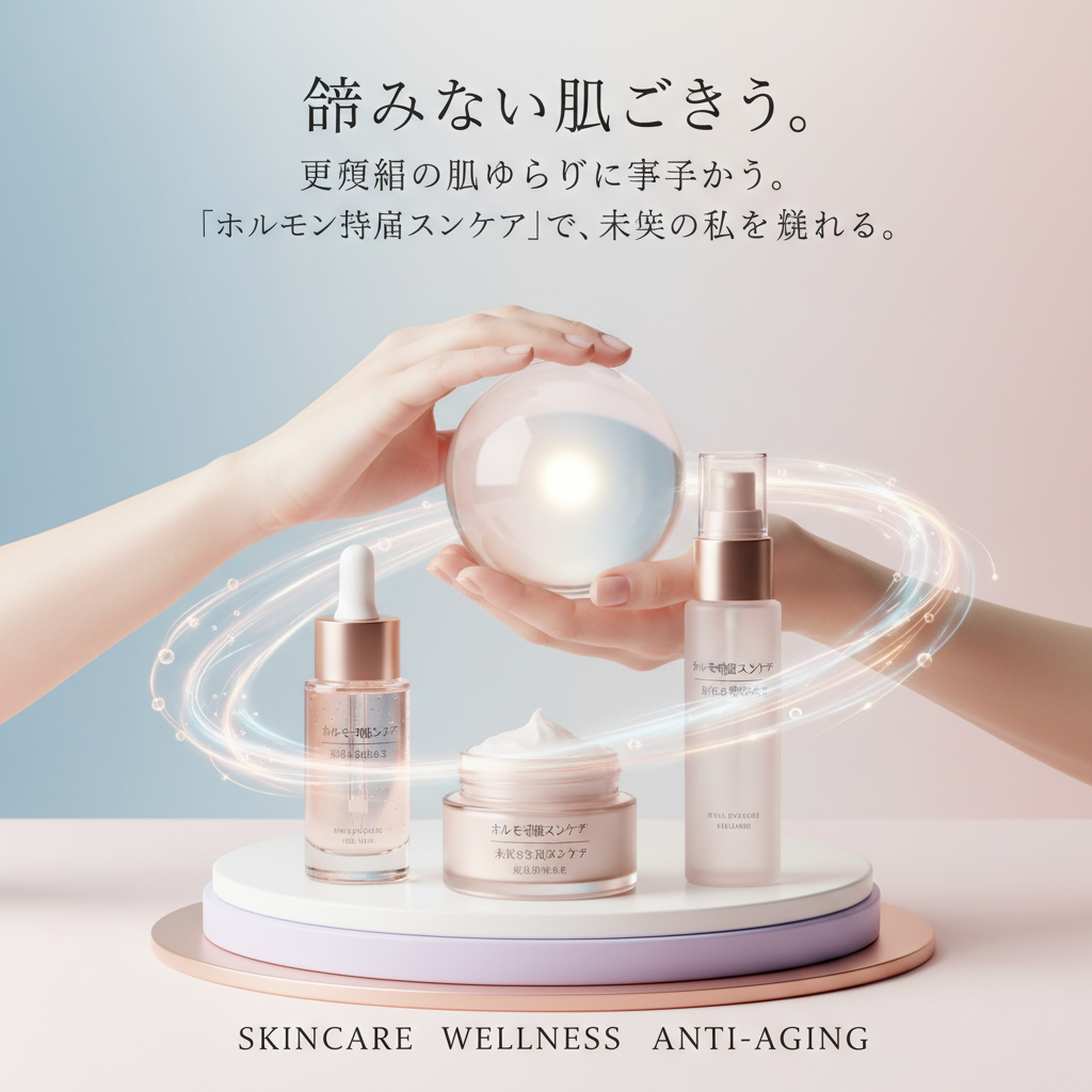 諦めない肌づくり。更年期の肌ゆらぎに寄り添う「ホルモン対応スキンケア」で、未来の私を輝かせる