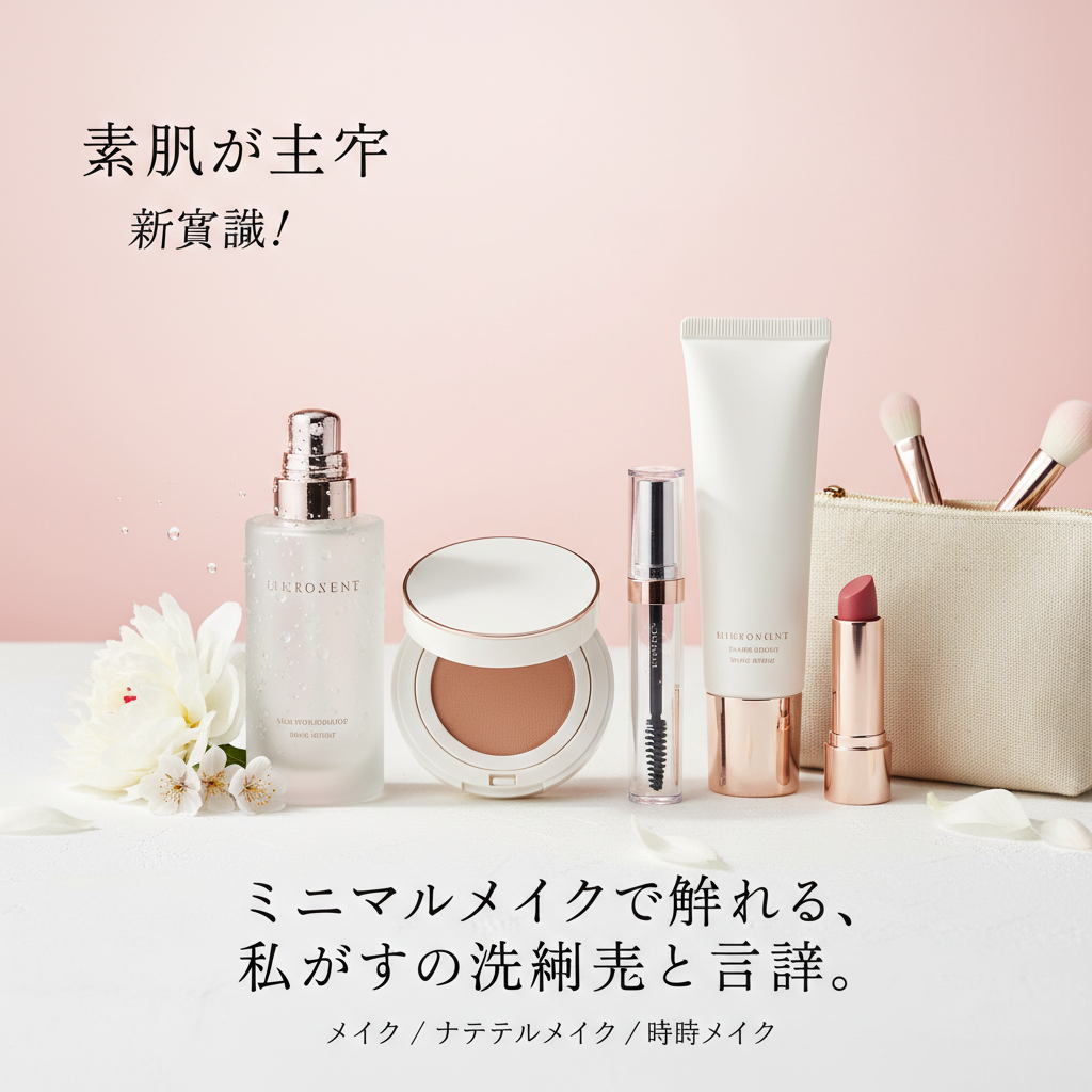 「素肌が主役」の新常識！ミニマルメイクで叶える、私だけの洗練美と自信。