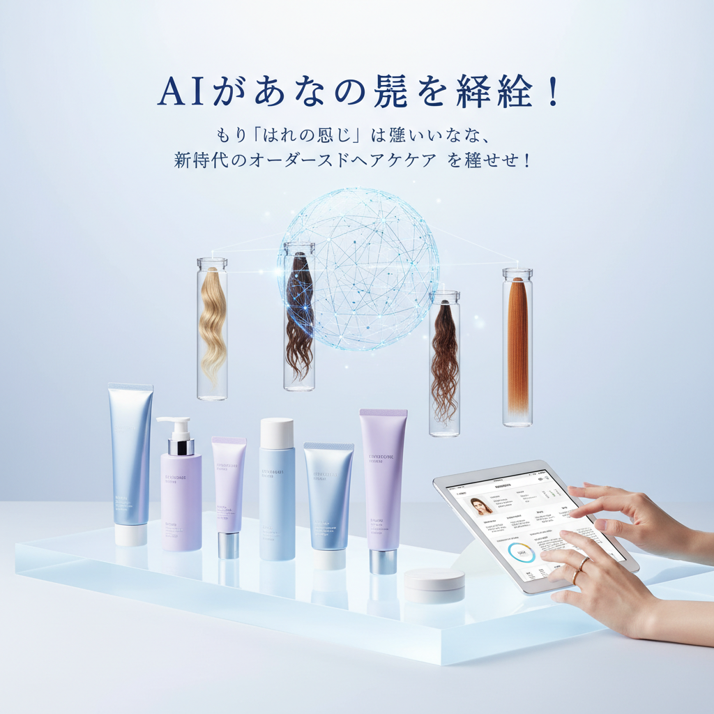 AIがあなたの髪を解析！もう「どれも同じ」とは言わせない、新時代のオーダーメイドヘアケアを体験せよ！
