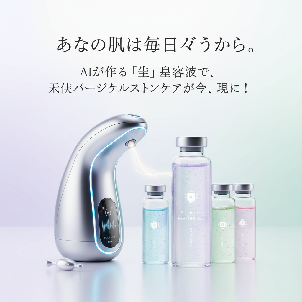 あなたの肌は毎日違うから。AIが作る「生」美容液で、未来のパーソナルスキンケアが今、現実に！