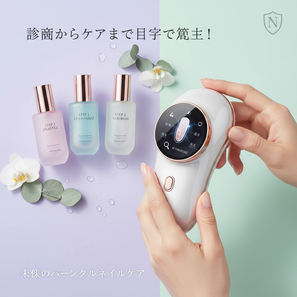 診断からケアまで自宅で完結！未来のパーソナルネイルケアが叶うスマートデバイス