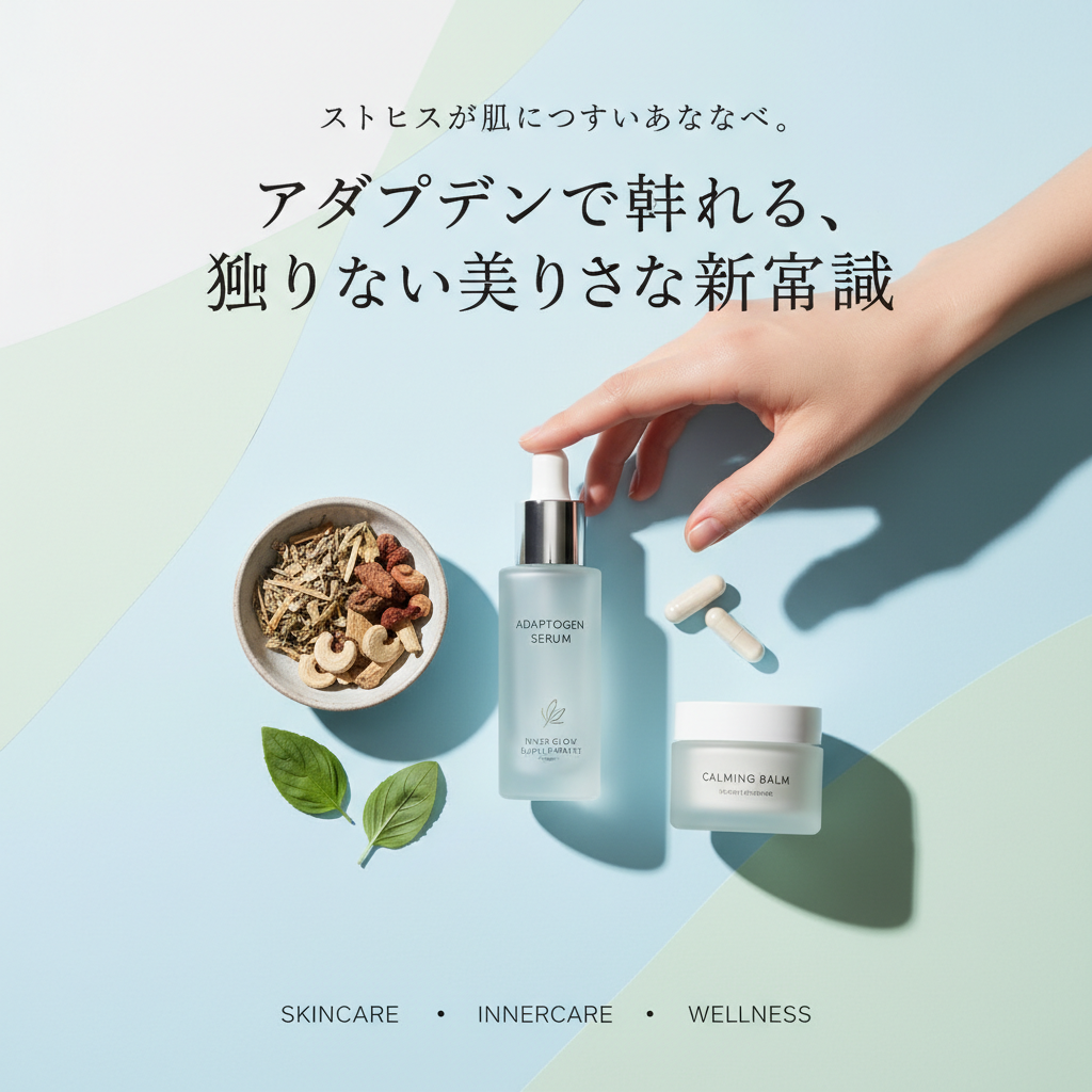 ストレスが肌に出やすいあなたへ。アダプトゲンで叶える、揺るがない美しさの新常識