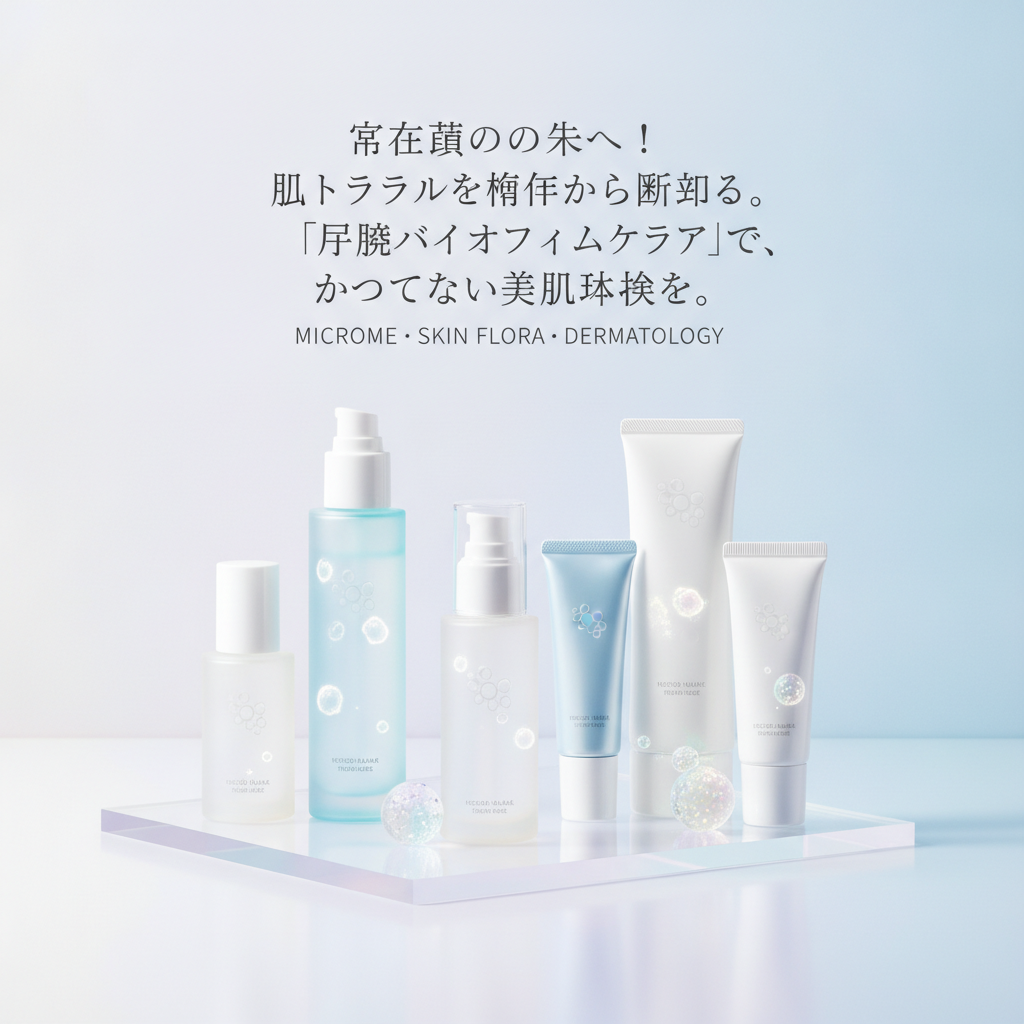 常在菌のその先へ！肌トラブルを根本から断ち切る「皮膚バイオフィルムケア」で、かつてない美肌体験を