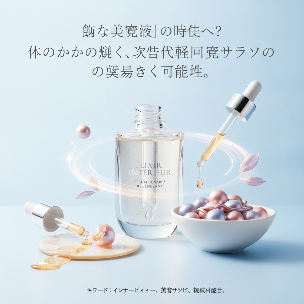 「飲む美容液」の時代へ？体の中から輝く、次世代経口美容サプリの驚くべき可能性