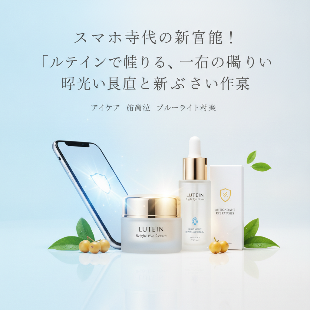 スマホ時代の新常識！ルテインで叶える、一点の曇りもない明るい目元と若々しい印象