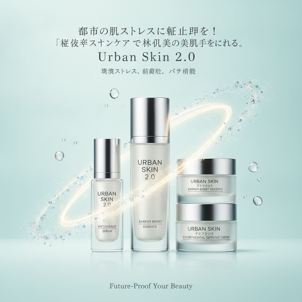都市の肌ストレスに終止符を！進化系スキンケア「アーバンスキン2.0」で未来の美肌を手に入れる